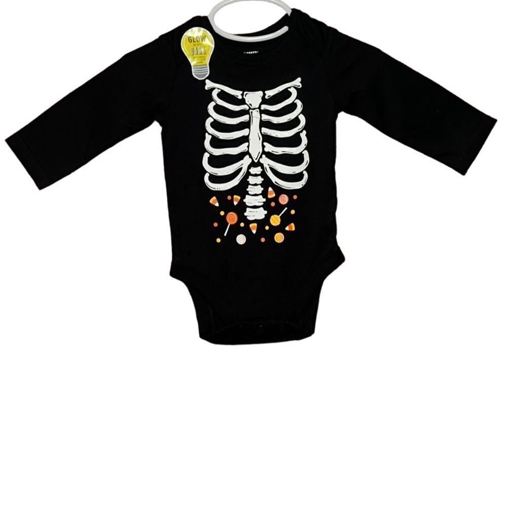 Children's Place Halloween Glow-in-the-Dark Graphic Onesie *Free Gift Included*